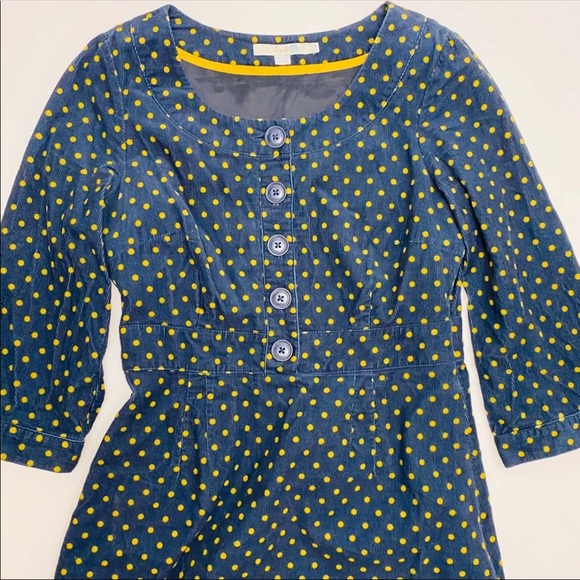Boden Placket Cord Polka Dot Dress | SZ 4 - Picture 4 of 9